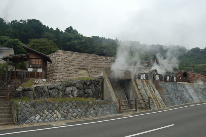 The entrance to the hut complex.