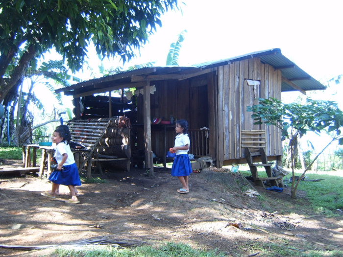 The girls are wearing their Catholic school uniforms.