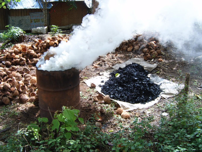 All this smoke, all day long, from just one barrel. You can imagine how bad the air in the village can be when multiple barrels are going and there's little breeze about.