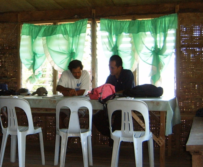 I really liked the woven-reed walls.