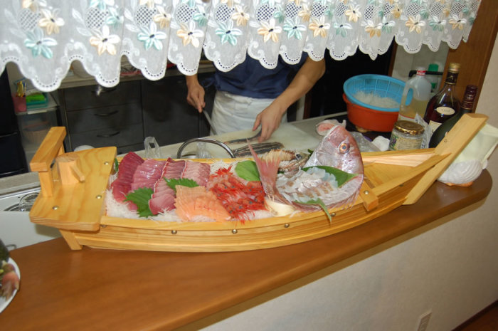 You ain't never seen a sashimi boat like this!