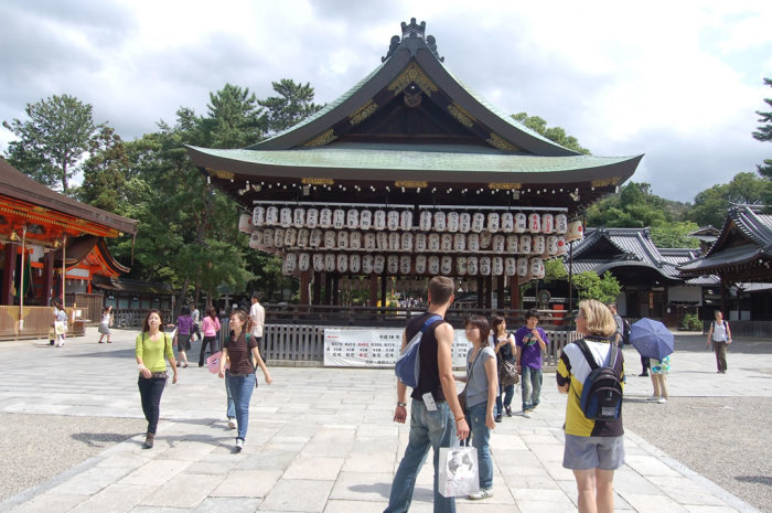 Lanterns with names of donors or prayer recipients.