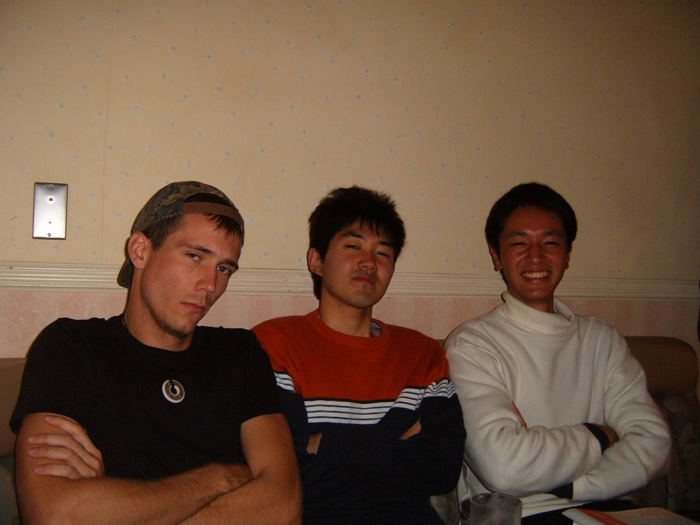 We agreed to take a "serious face" picture and this joker on the right totally ruined it!