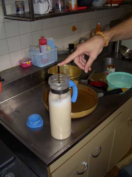 Into the fridge it goes!